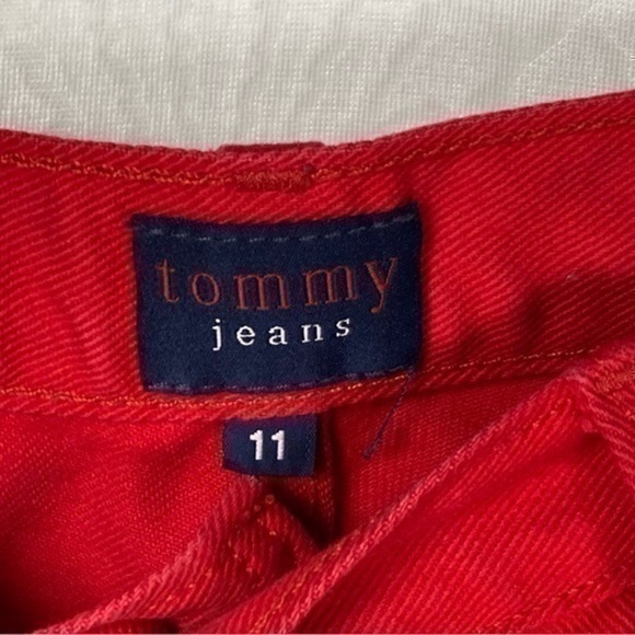 Tommy Hilfiger Vintage Red High Rise Straight Leg 90’s Denim Jean Pants Size 11 - Picture 5 of 7